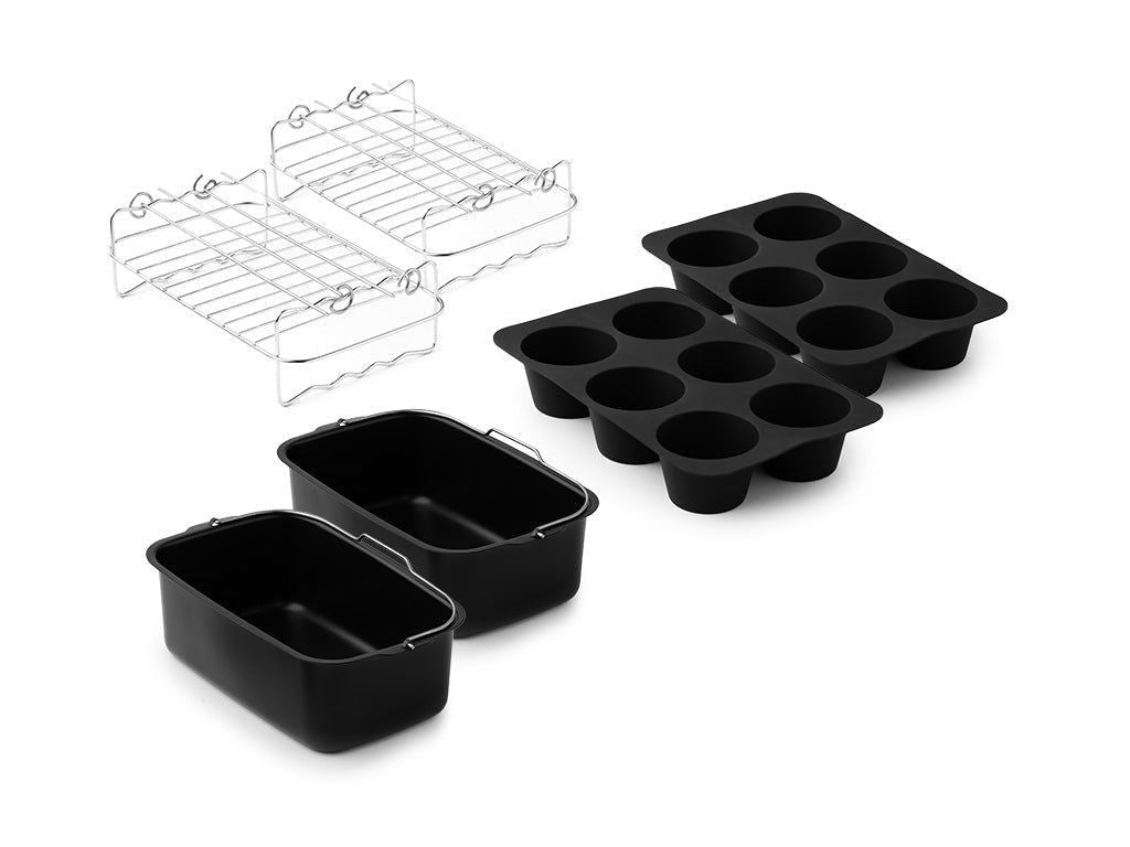 3DÍLNÁ SADA PŘÍSLUŠENSTVÍ K HORKOVZDUŠNÉ FRITÉZE - DVOJITÁ - 1