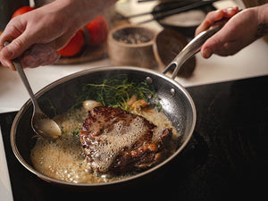 SADA MĚDĚNÉ HYBRIDNÍ NEPŘILNAVÉ PÁNVE+PÁNVE SAUTÉ - 2 KS - 5