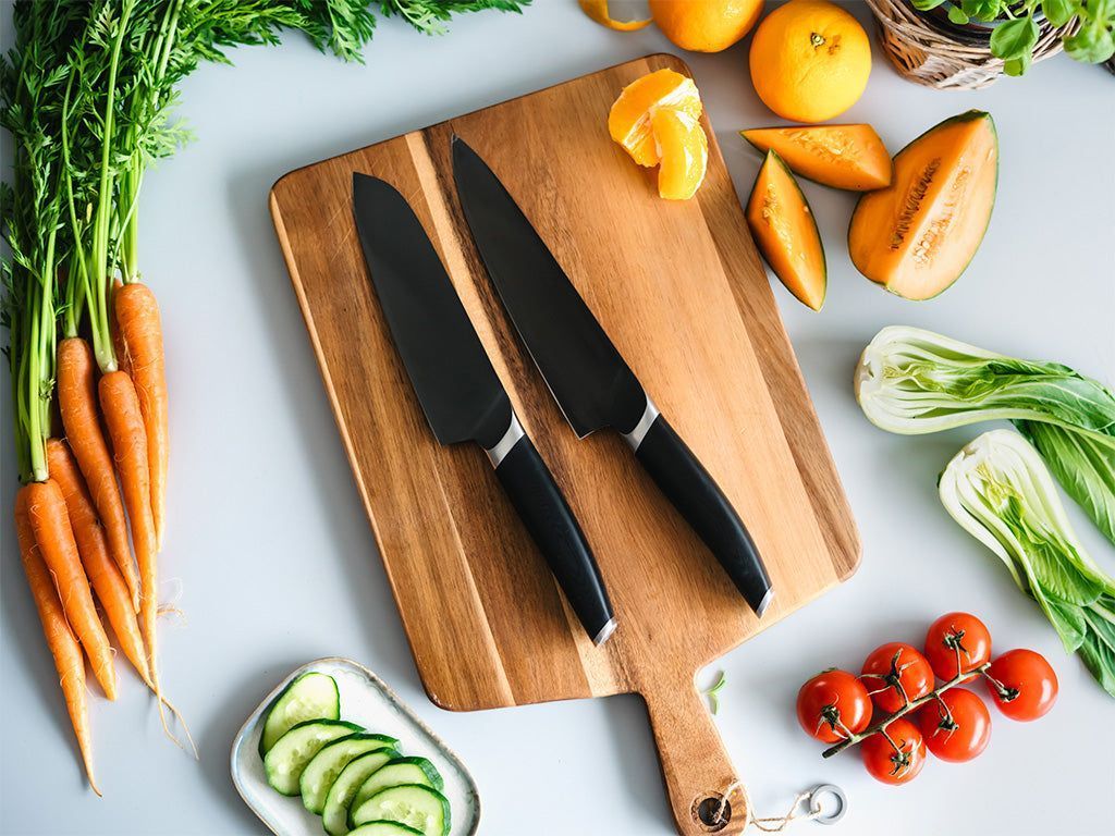 2-DÍLNÁ SADA NOŽŮ ŠÉFKUCHAŘ A SANTOKU - 2