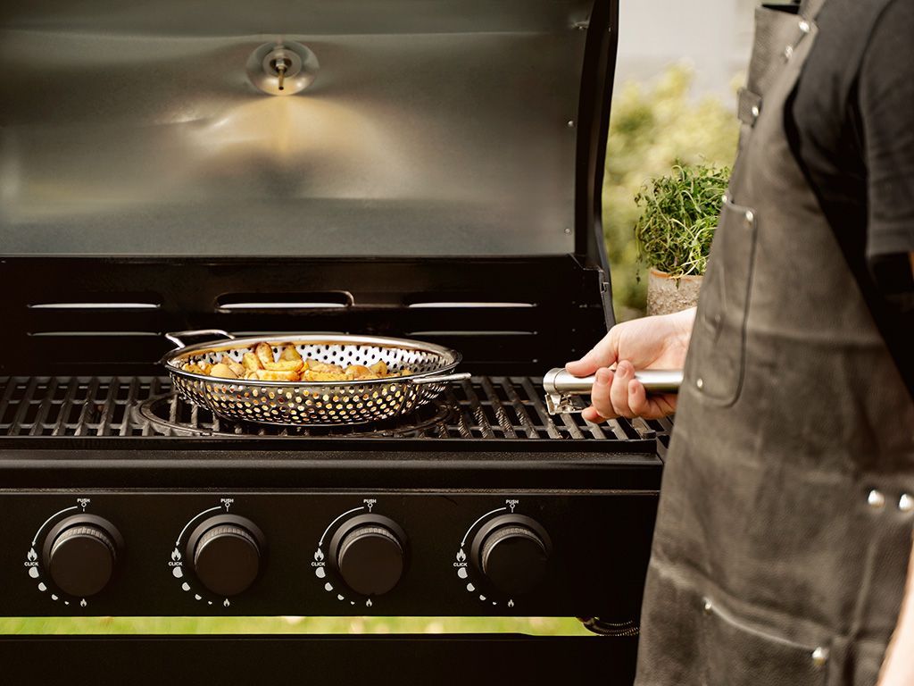 BBQ GRILOVACÍ PÁNEV S ODNÍMATELNOU RUKOJETÍ 28 CM - 8