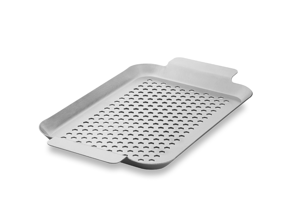 BBQ TÁC Z NEREZOVÉ OCELI 33×18 CM - 1