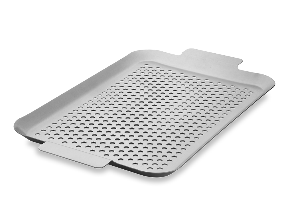 BBQ TÁC Z NEREZOVÉ OCELI 43×25 CM - 1