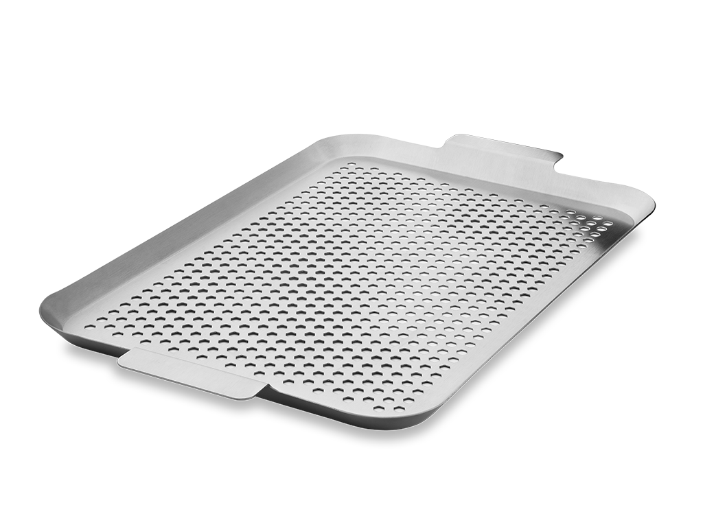 BBQ TÁC Z NEREZOVÉ OCELI 50×30 CM - 1