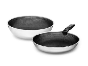 SADA PÁNVÍ WOK S ODJÍMATELNOU RUKOJETÍ – 2-DÍLNÁ - 1