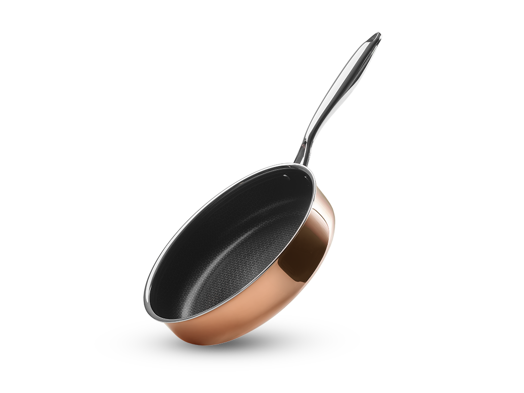 MĚDĚNÁ HYBRIDNÍ NEPŘILNAVÁ PÁNEV SAUTÉ 26 CM - 1