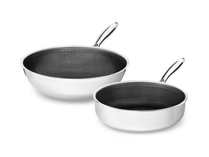 2-DÍLNÁ SADA WOK A PÁNEV NA RESTOVÁNÍ - 1