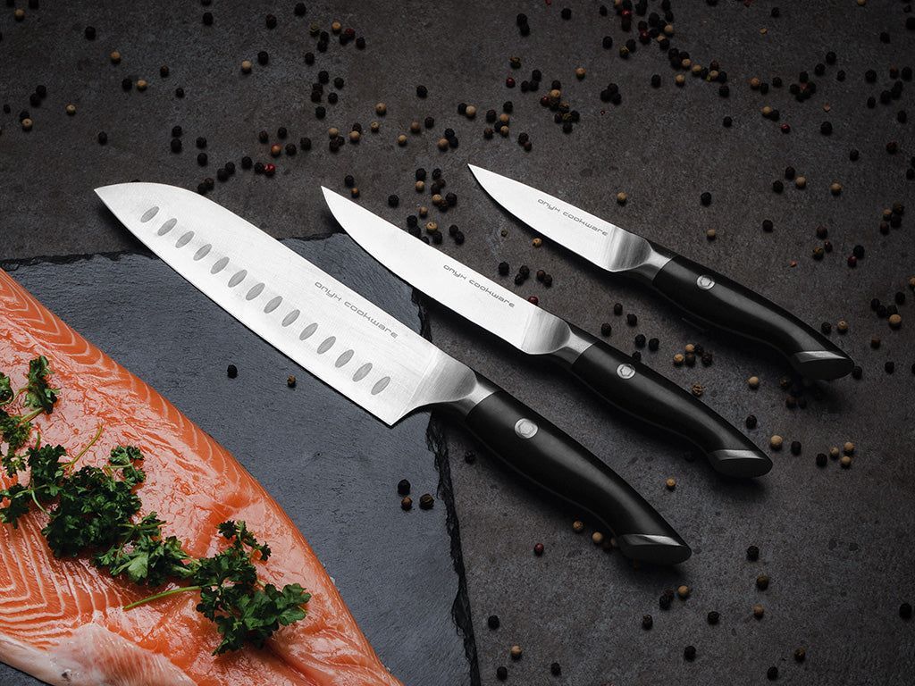3-DÍLNÁ SADA NOŽŮ SANTOKU, UNIVERZÁLNÍ A LOUPOVACÍ - 2